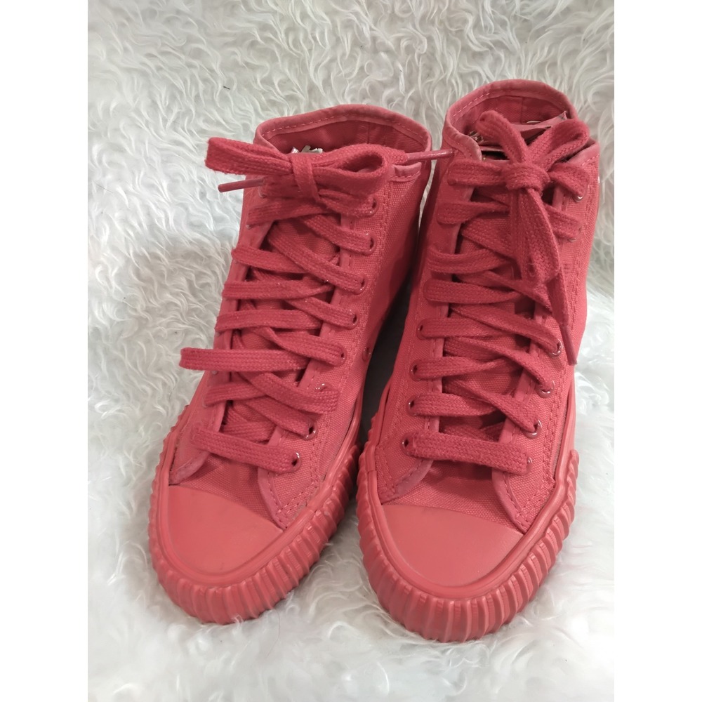 PF Flyers Center Hi Monochromatic Coral Pink Canvas High Top Sneakers PM12OH3B